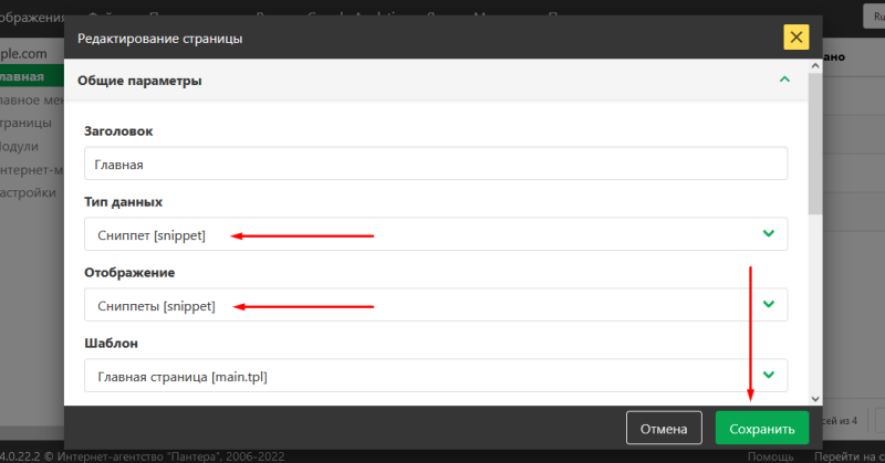 Файл:Страница "Сниппет".png