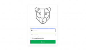 Форма авторизации в панели управления сайтом PantherCMS